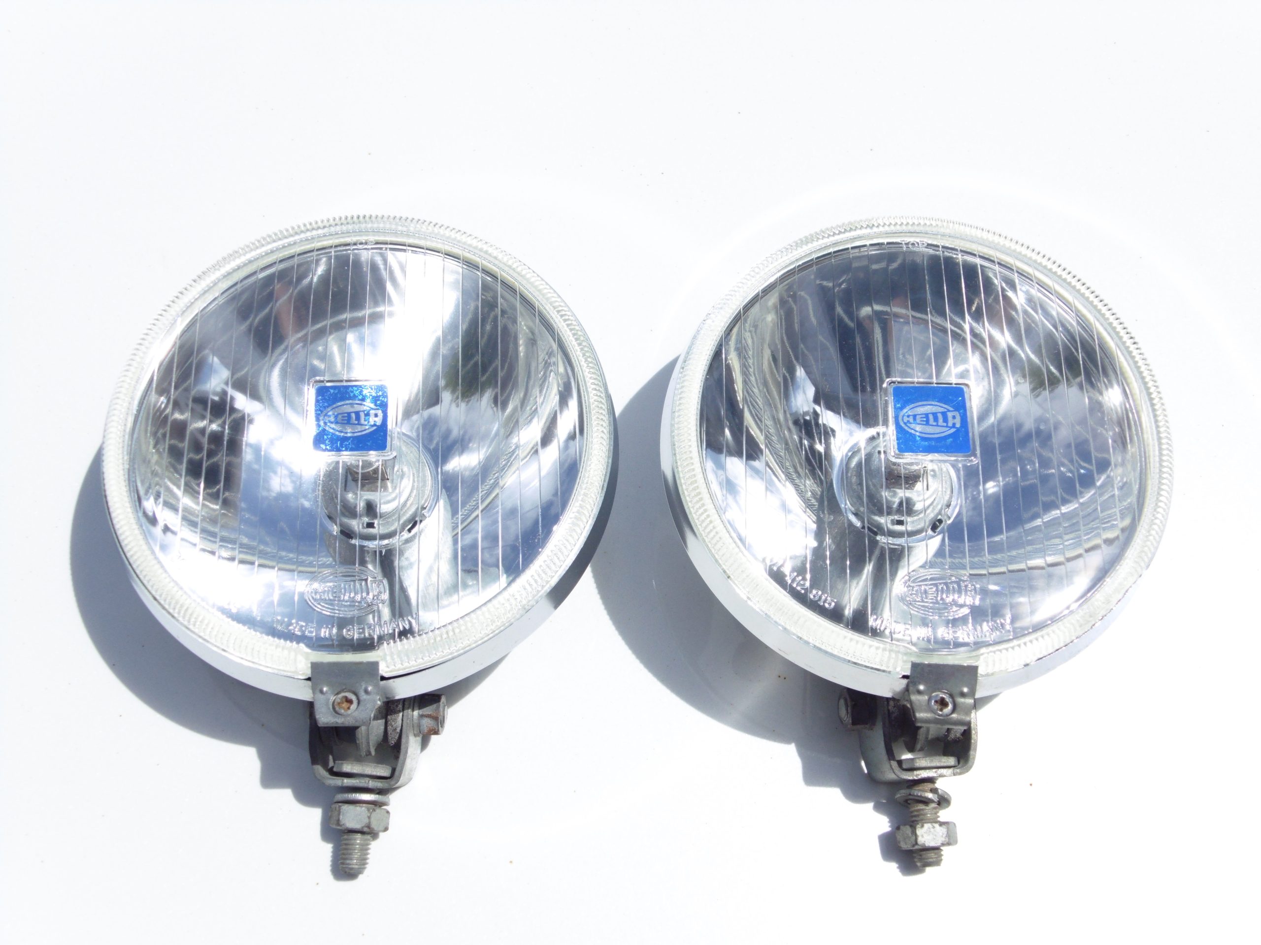 VINTAGE HELLA 160 CHROME BACKED DRIVING/SPOT LIGHTS - Image 2