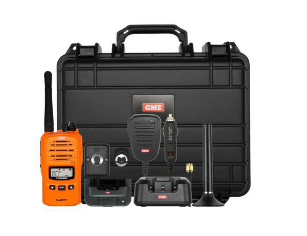 GME TX6160XOCK BLAZE ORANGE HANDHELD RADIO AND CAR KIT