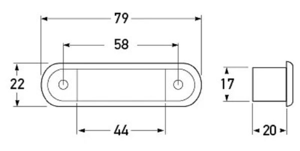 HELLA WHITE LED RECESS MOUNT FRONT POSITION LIGHT - Image 2
