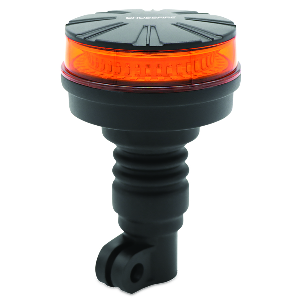 CROSSFIRE SUPER SLIM AMBER LED FLEXI POLE MOUNT BEACON