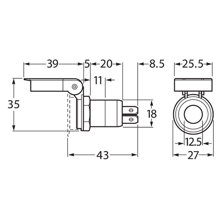 HELLA 2 POLE SOCKET WITH COVER - Image 2